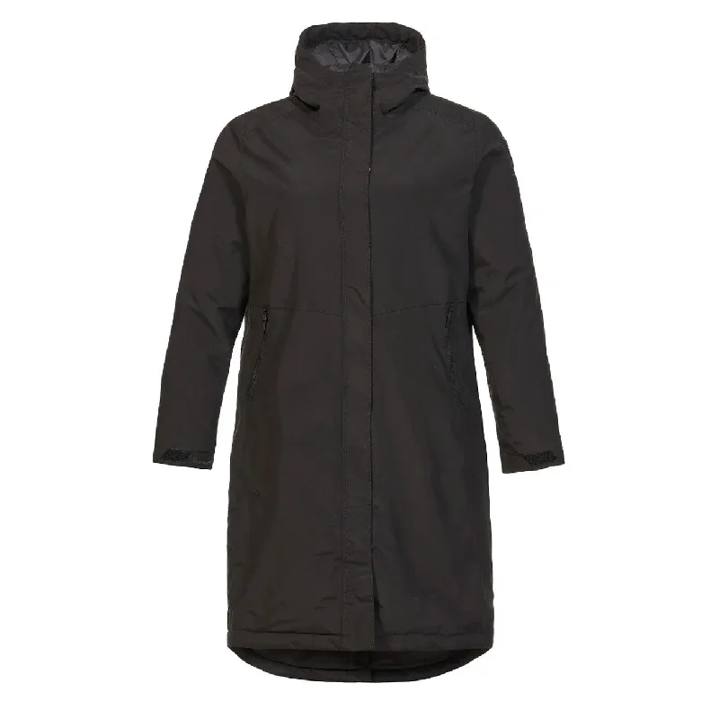Long women's mac coats in a lightweight fabric for spring showersMusto Womens Corsica Primaloft Longline Parka Black Long women's mac coats in a lightweight fabric for spring showersMusto Womens Corsica Primaloft Longline Parka Black
