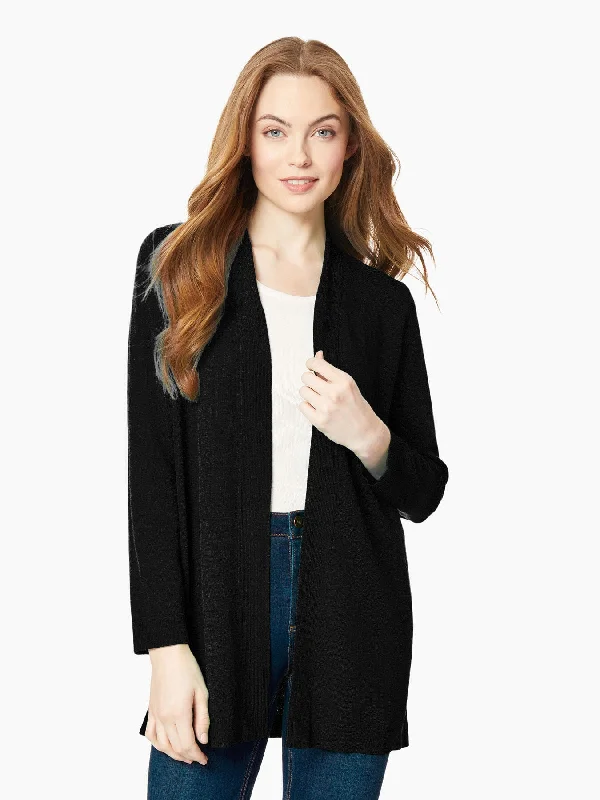 cashmere blend women cardigan for a luxurious feelOpen Front Icon Cardigan