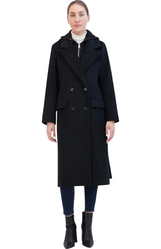 Women's reversible down coats with two - tone designs for versatile stylingRebecca Minkkoff Women's DB Wool Coat with Hoodie Women's reversible down coats with two - tone designs for versatile stylingRebecca Minkkoff Women's DB Wool Coat with Hoodie