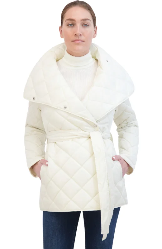 Women's waterproof parka coats with multiple pockets for practicalityRebecca Minkkoff Women's Funnel neck Quilted Wrap Jacket Women's waterproof parka coats with multiple pockets for practicalityRebecca Minkkoff Women's Funnel neck Quilted Wrap Jacket
