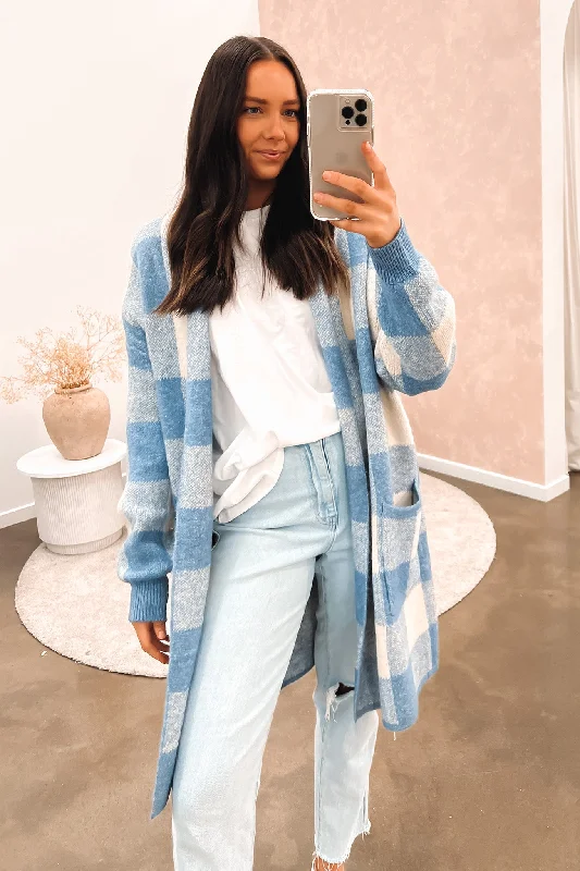 floral print women cardigan for a feminine touchTahnee Cardigan Blue