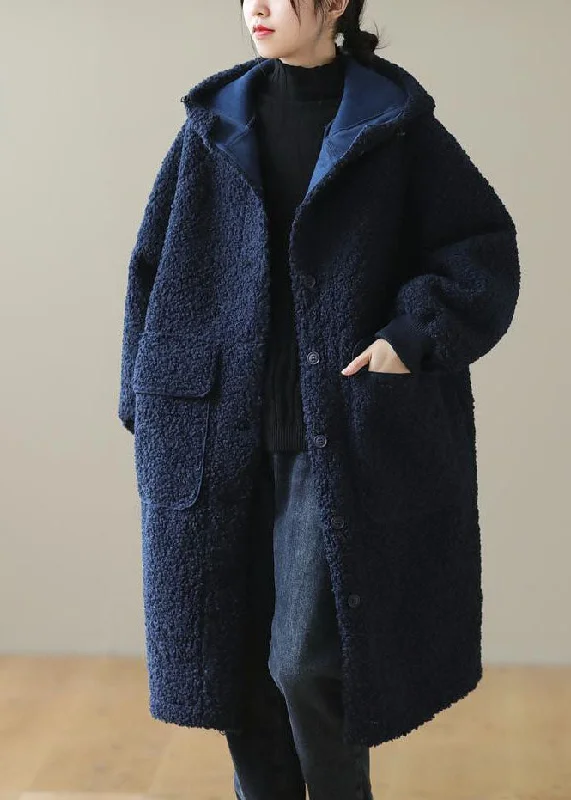 Women's faux fur coats in bright colors for a bold fashion statementWomen Blue Hooded Button Faux Fur Winter Coat Women's faux fur coats in bright colors for a bold fashion statementWomen Blue Hooded Button Faux Fur Winter Coat