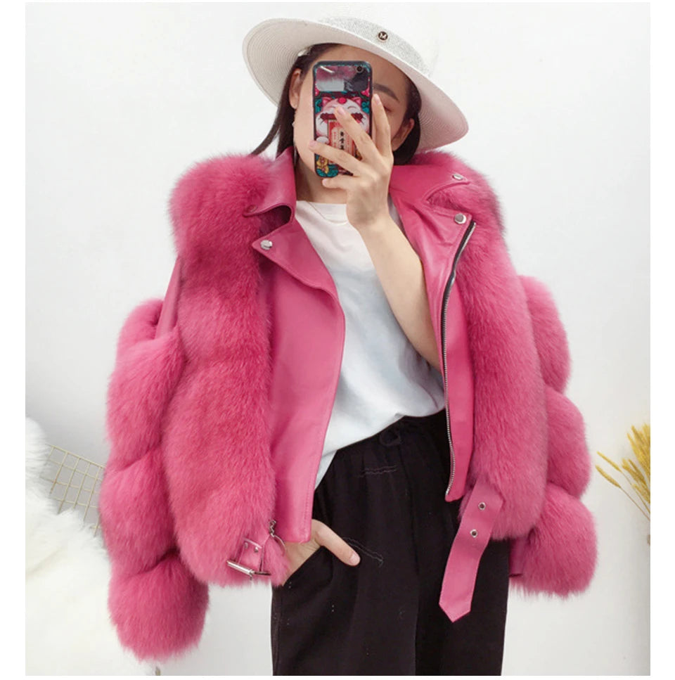 Real Fur Trimmed Boots WomenWomen's Luxury Dark Pink Winter Real Fox Fur Genuine Sheepskin Leather Jacket Real Fur Trimmed Boots WomenWomen's Luxury Dark Pink Winter Real Fox Fur Genuine Sheepskin Leather Jacket