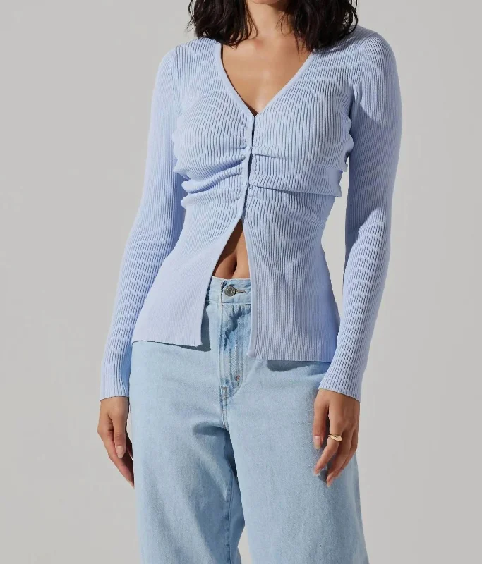 Mock Neck Women's Angora Blend Sweater Dresses in Solid ColorsAnsen Sweater In Powder Blue Mock Neck Women's Angora Blend Sweater Dresses in Solid ColorsAnsen Sweater In Powder Blue