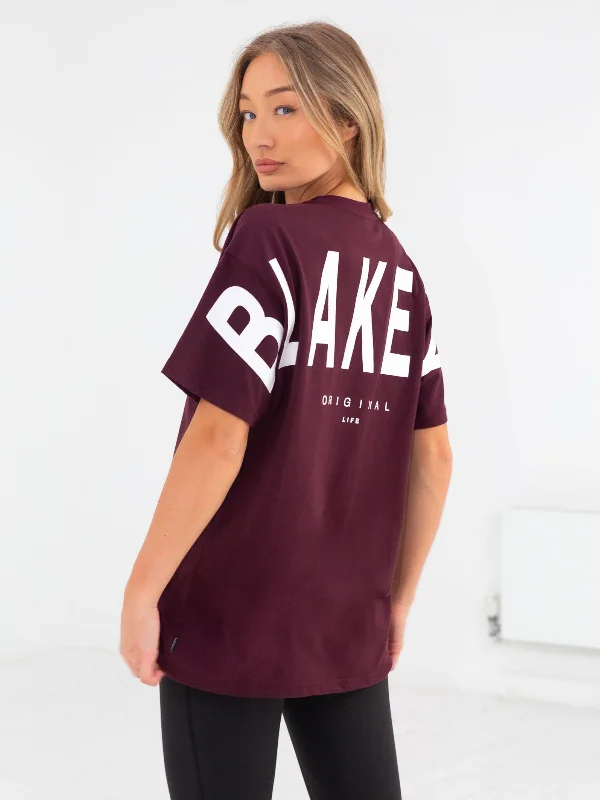 Sleeveless Women T Shirt for Summer ComfortIsabel Oversized T-Shirt - Dark Burgundy