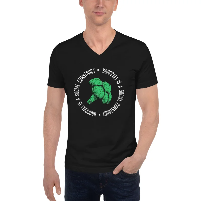 Plus Size Women T Shirt for a Comfortable and Flattering FitBroccoli is a social construct - Unisex V-Neck T-Shirt Plus Size Women T Shirt for a Comfortable and Flattering FitBroccoli is a social construct - Unisex V-Neck T-Shirt