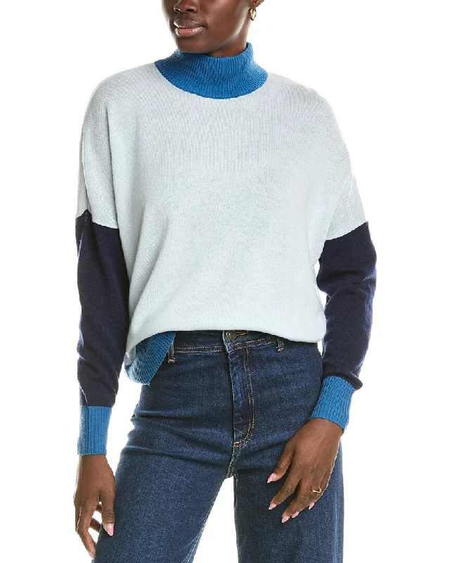 Plus Size Women's Asymmetric Hem Sweater Dresses in Modern DesignsBrodie Cashmere Wool & Cashmere-Blend Color Block Jumper Plus Size Women's Asymmetric Hem Sweater Dresses in Modern DesignsBrodie Cashmere Wool & Cashmere-Blend Color Block Jumper