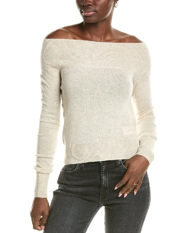 Knee - Length Women's Wool Blend Sweater Dresses in Neutral ColorsBrodie Cashmere Wool & Cashmere-Blend Off The Shoulder Jumper Knee - Length Women's Wool Blend Sweater Dresses in Neutral ColorsBrodie Cashmere Wool & Cashmere-Blend Off The Shoulder Jumper