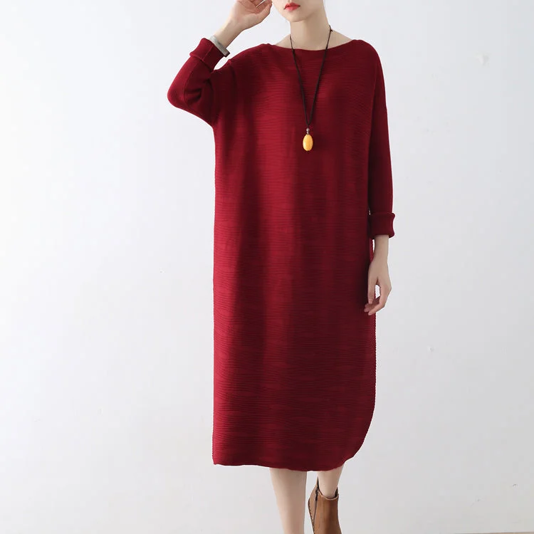 Wrap - Style Women's Lambswool Sweater Dresses in Elegant ShadesBurgundy wave knit sweater dresses casual long winter dresses cotton sweaters winter 2024 Wrap - Style Women's Lambswool Sweater Dresses in Elegant ShadesBurgundy wave knit sweater dresses casual long winter dresses cotton sweaters winter 2024