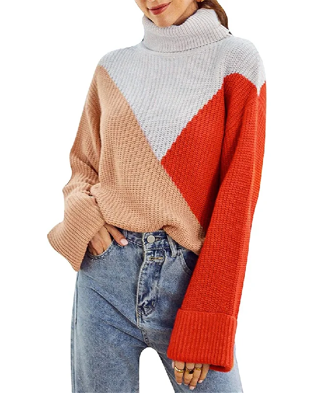 V - Neck Women's Ribbed Sweater Dresses with Belt for a Defined WaistEVIA Sweater