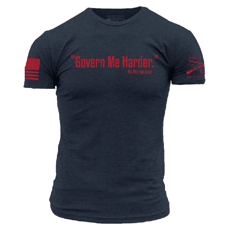 Floral Print Women T Shirt for a Feminine TouchGovern Me Harder T-Shirt - Midnight Navy Floral Print Women T Shirt for a Feminine TouchGovern Me Harder T-Shirt - Midnight Navy