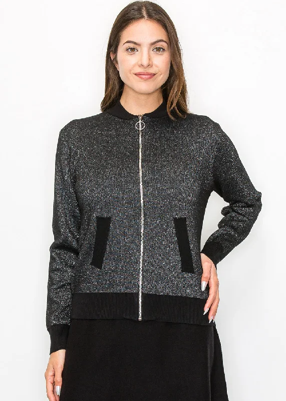 Cowl Neck Women's Cashmere Blend Sweater Dresses for WinterMetallic Silver Knit Bomber Jacket Cowl Neck Women's Cashmere Blend Sweater Dresses for WinterMetallic Silver Knit Bomber Jacket