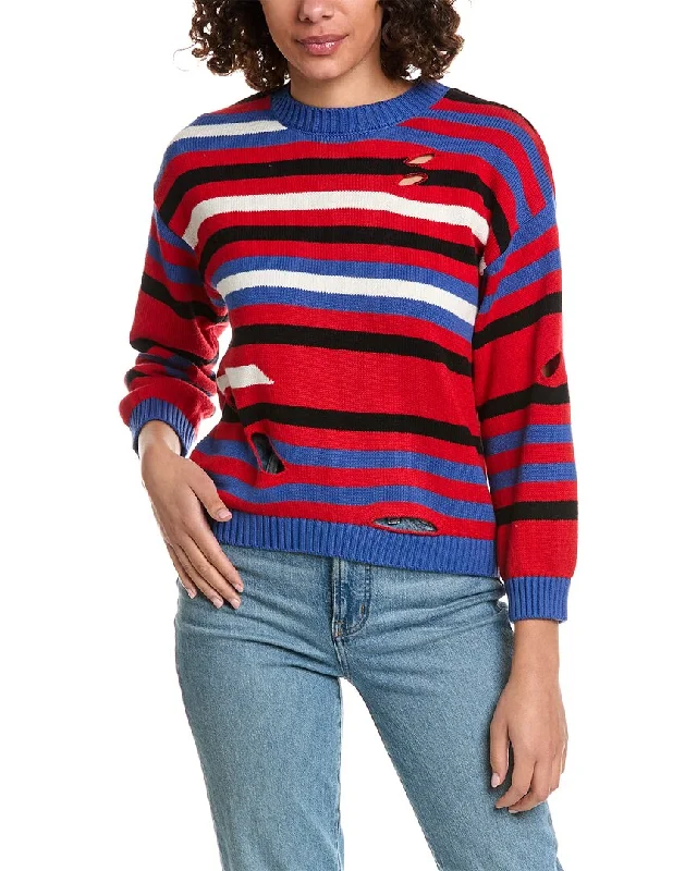 Wrap - Style Women's Lambswool Sweater Dresses in Elegant ShadesMinnie Rose Striped Cutout Cashmere-Blend Sweater Wrap - Style Women's Lambswool Sweater Dresses in Elegant ShadesMinnie Rose Striped Cutout Cashmere-Blend Sweater