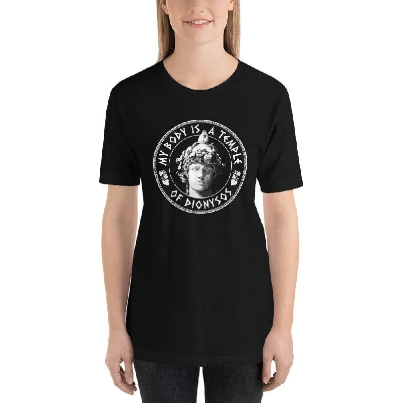 Moisture - Wicking Women T Shirt for Active LifestylesMy Body Is A Temple Of Dionysos - Basic T-Shirt Moisture - Wicking Women T Shirt for Active LifestylesMy Body Is A Temple Of Dionysos - Basic T-Shirt
