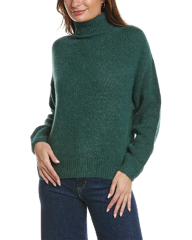 Plus Size Women's Fit - and - Flare Sweater Dresses with Ruffled HemNation LTD Charlie Open Back Turtleneck Alpaca & Wool-Blend Sweater Plus Size Women's Fit - and - Flare Sweater Dresses with Ruffled HemNation LTD Charlie Open Back Turtleneck Alpaca & Wool-Blend Sweater