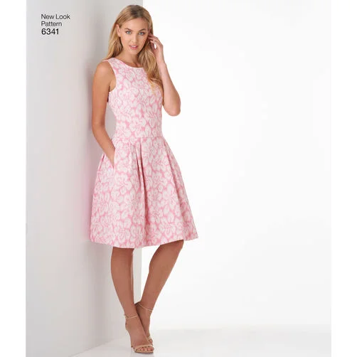 Plus Size Women's Fit - and - Flare Sweater Dresses with Ruffled HemNew Look Dresses N6341 Plus Size Women's Fit - and - Flare Sweater Dresses with Ruffled HemNew Look Dresses N6341