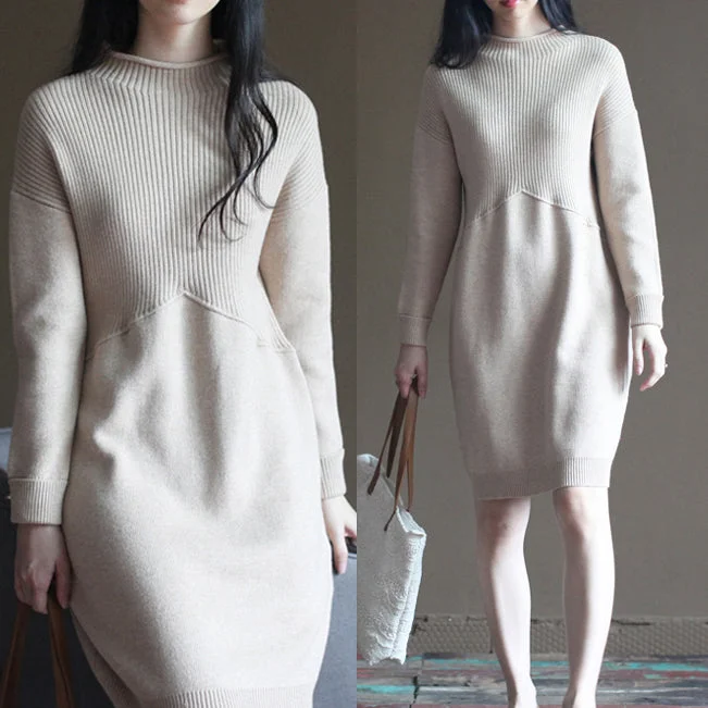 Women's Off - Shoulder Chunky Knit Sweater Dresses in Earth Tonesnude winter casual the rabbit wool blended knit dresses loose vintage patchwork sweater dress Women's Off - Shoulder Chunky Knit Sweater Dresses in Earth Tonesnude winter casual the rabbit wool blended knit dresses loose vintage patchwork sweater dress
