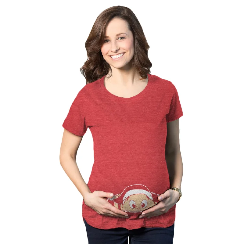 Sheer Women T Shirt for a Stylish and Alluring LookPeeking Elf Maternity T Shirt