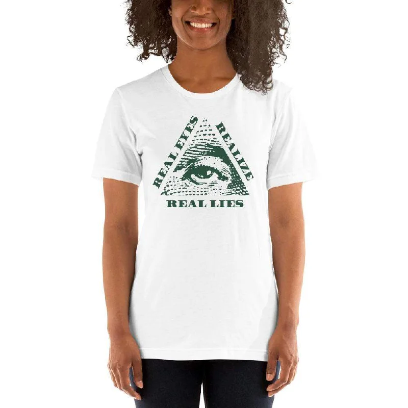 V - Neck Women T Shirt to Enhance the NecklineReal Eyes Realize Real Lies - All seeing eye - Basic T-Shirt V - Neck Women T Shirt to Enhance the NecklineReal Eyes Realize Real Lies - All seeing eye - Basic T-Shirt
