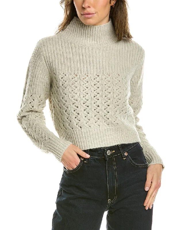 Plus Size Women's Open - Front Cardigan Style Sweater DressesRebecca Taylor Chainette Turtleneck Wool & Alpaca-Blend Sweater Plus Size Women's Open - Front Cardigan Style Sweater DressesRebecca Taylor Chainette Turtleneck Wool & Alpaca-Blend Sweater