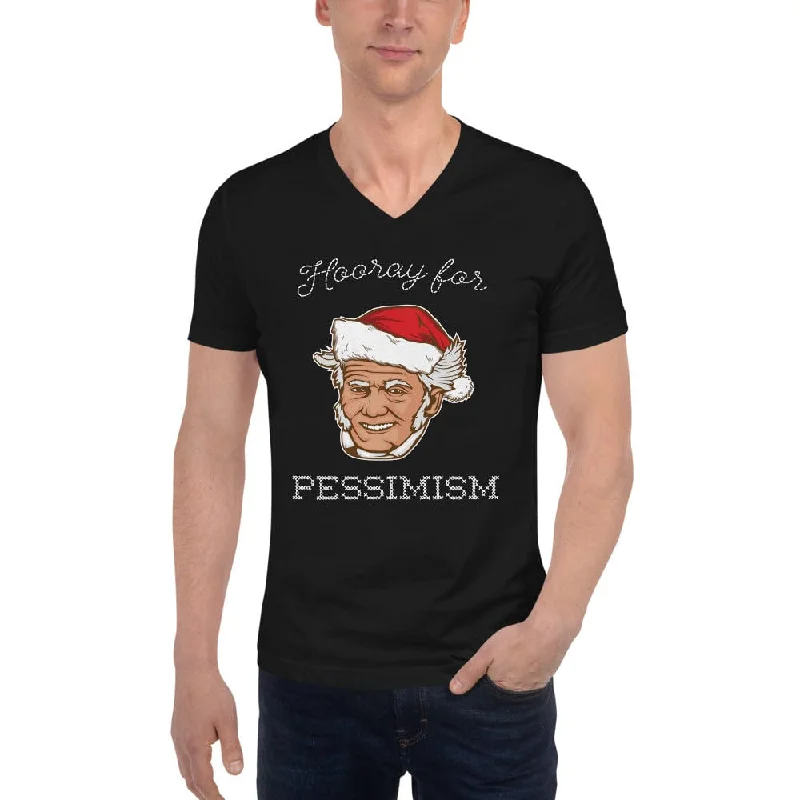 Muscle Women T Shirt for a Sporty and Casual LookSanta Schopenhauer - Hooray For Pessimism - Unisex V-Neck T-Shirt Muscle Women T Shirt for a Sporty and Casual LookSanta Schopenhauer - Hooray For Pessimism - Unisex V-Neck T-Shirt