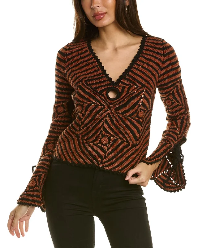 Belted Women's Cotton Blend Sweater Dresses for a Casual LookSEA NY Gretel Crochet Wool Sweater Belted Women's Cotton Blend Sweater Dresses for a Casual LookSEA NY Gretel Crochet Wool Sweater