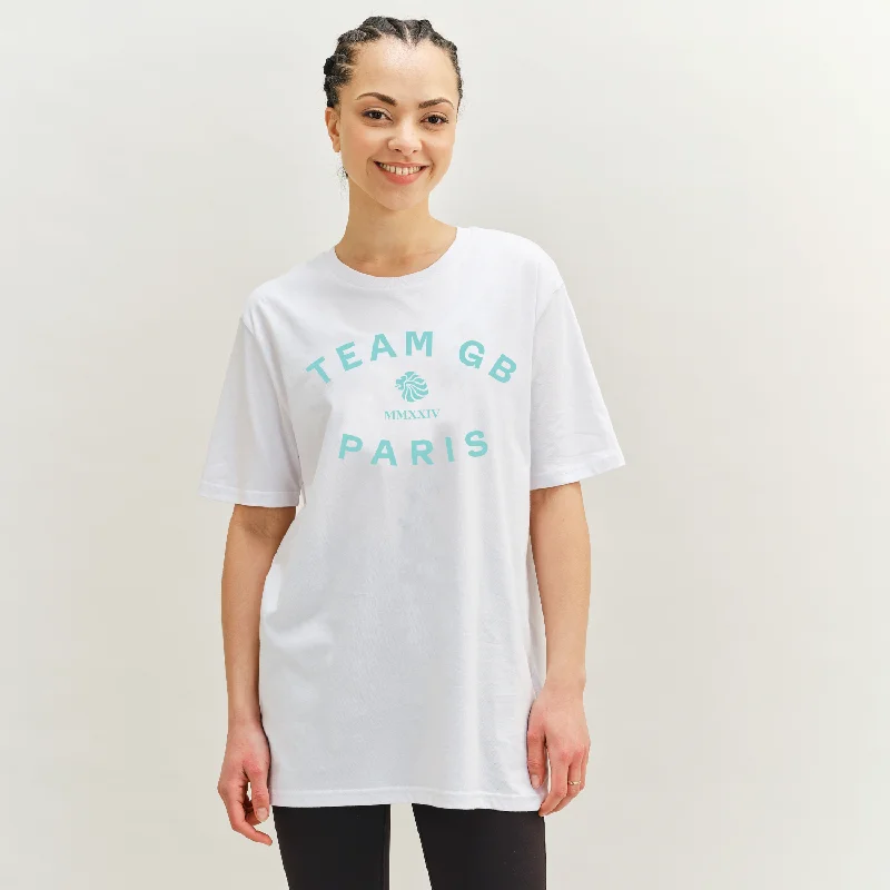 Sheer Women T Shirt for a Stylish and Alluring LookTeam GB Arc White T-Shirt