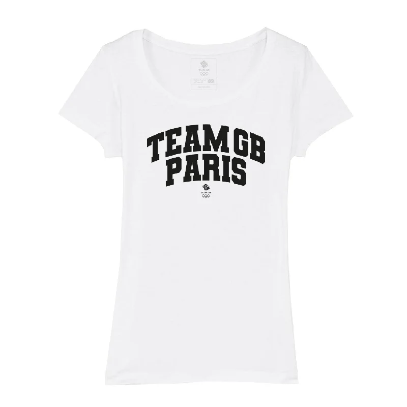 Tie - Dye Women T Shirt with a Bohemian VibeTeam GB Bercy Women's T-shirt White