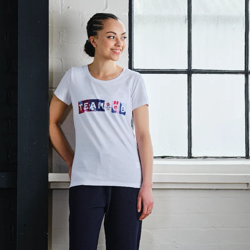 Floral Print Women T Shirt for a Feminine TouchTeam GB Montmartre Women's White Printed T-Shirt Floral Print Women T Shirt for a Feminine TouchTeam GB Montmartre Women's White Printed T-Shirt