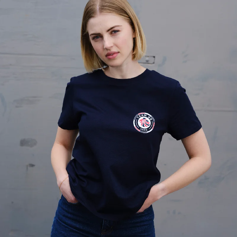Striped Women T Shirt in a Classic PatternTeam GB Women's Cirque T-Shirt Navy