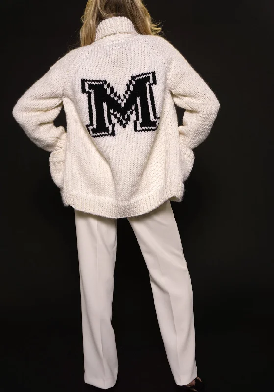 Short Sleeve Women's Cotton Blend Sweaters in Pastel ColorsThe Letterman Cardi