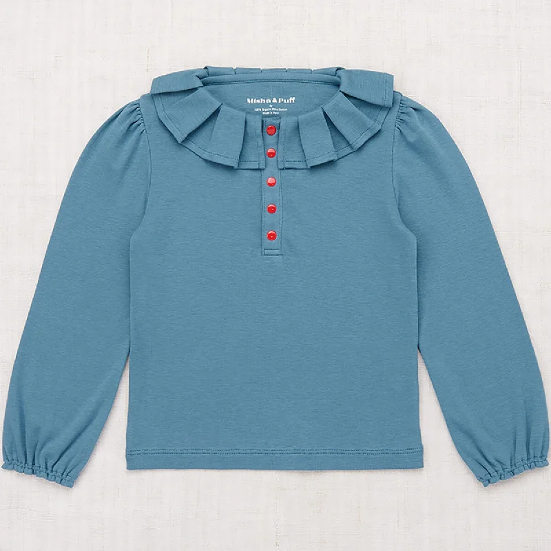 Bell - Sleeve Women's Mohair - Wool Blend SweatersUlla Top in Blue Smoke by Misha & Puff - Last Ones In Stock - 4-6 Years Bell - Sleeve Women's Mohair - Wool Blend SweatersUlla Top in Blue Smoke by Misha & Puff - Last Ones In Stock - 4-6 Years