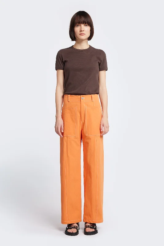 Crop Top Women T Shirt to Pair with High - Waisted BottomsVeil Rib Tee Chocolate