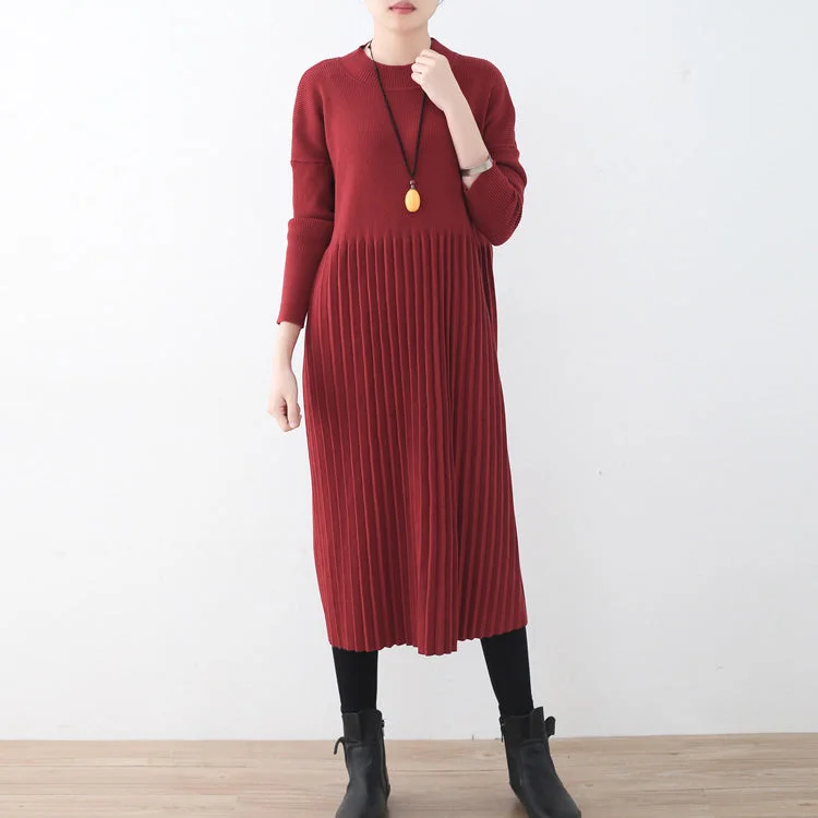 Plus Size Women's Tunic - Style Sweater Dresses with Pocketswomen red long sweaters oversized o neck sweater fine Cinched fall dresses Plus Size Women's Tunic - Style Sweater Dresses with Pocketswomen red long sweaters oversized o neck sweater fine Cinched fall dresses