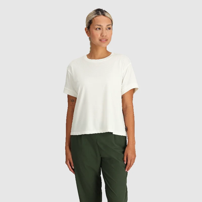 V - Neck Women T Shirt to Enhance the NecklineWomen's Essential Boxy Tee