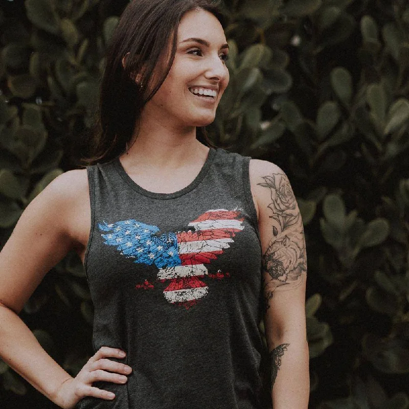 Striped Women T Shirt in a Classic PatternWomen's Freagle Everyday Tank - Dark Heather Gray Striped Women T Shirt in a Classic PatternWomen's Freagle Everyday Tank - Dark Heather Gray