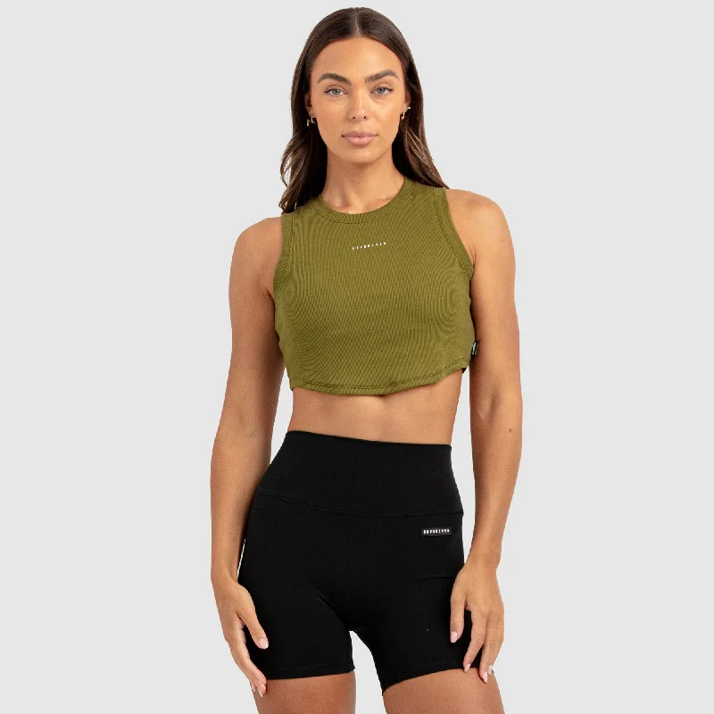 Puff Sleeve Women T Shirt for a Fashion - Forward LookWomens Scoop Tank - Khaki Green Puff Sleeve Women T Shirt for a Fashion - Forward LookWomens Scoop Tank - Khaki Green