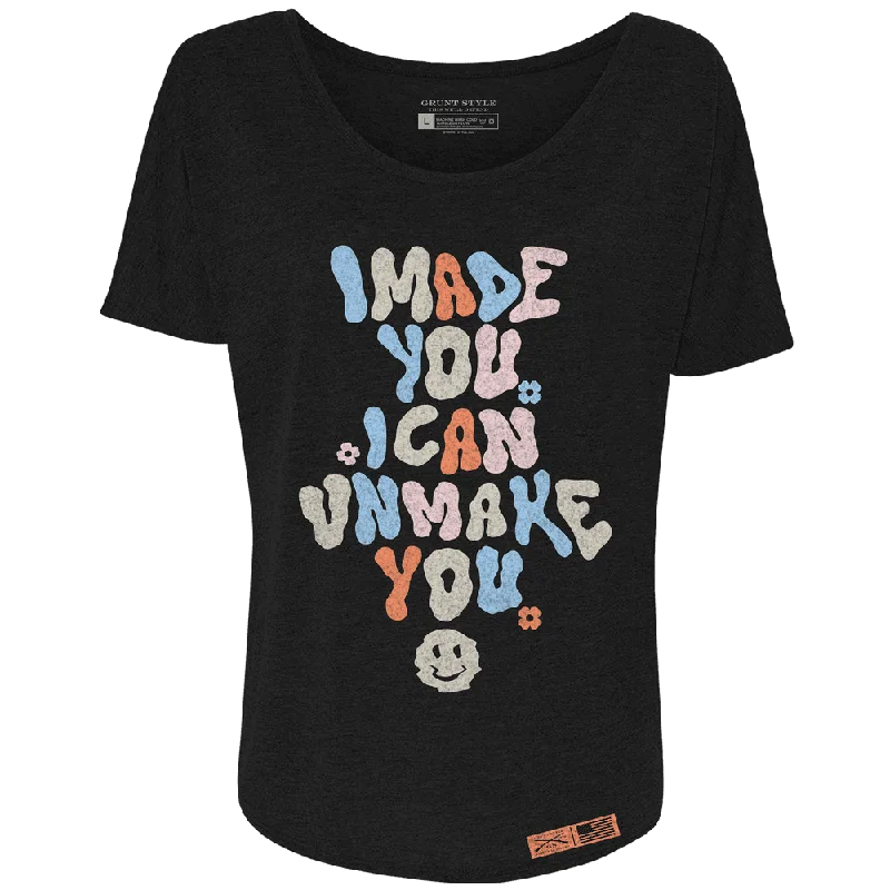 Long Sleeve Women T Shirt for Cooler WeatherWomen's Unmake You Slouchy T-Shirt - Black Long Sleeve Women T Shirt for Cooler WeatherWomen's Unmake You Slouchy T-Shirt - Black