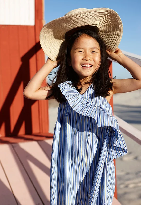 Linen women jumpsuits for a breathable and relaxed summer lookStripe Frill Short Jumpsuit