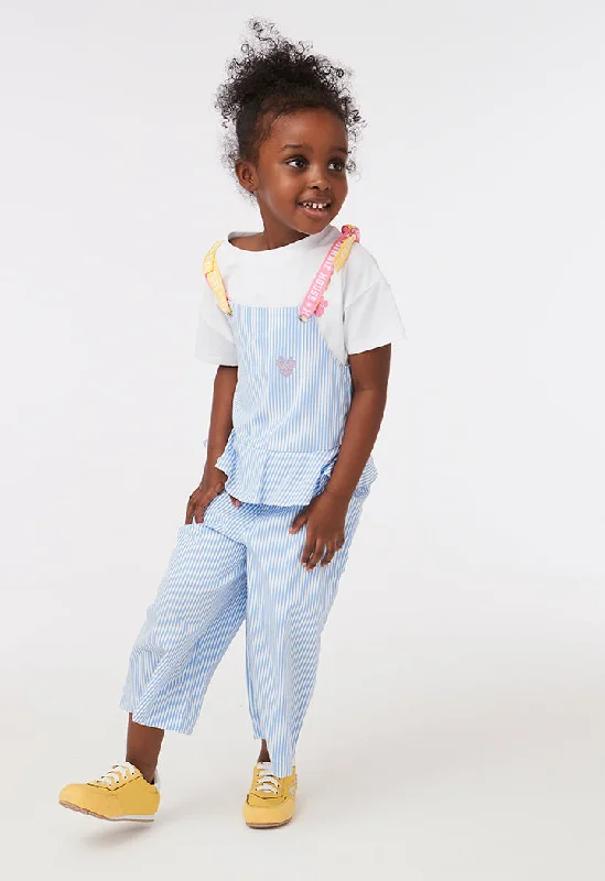 Women jumpsuits with pleated pants for a classic and sophisticated lookBlue Stripes Jumpsuit With Contrast Tape Women jumpsuits with pleated pants for a classic and sophisticated lookBlue Stripes Jumpsuit With Contrast Tape