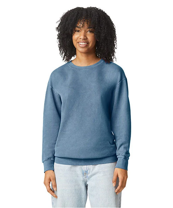 Women's cropped sweatshirt with a slogan graphic for a fun and expressive look1466CC - Comfort Colors Unisex Lighweight Cotton Crewneck Sweatshirt | Blue Jean Women's cropped sweatshirt with a slogan graphic for a fun and expressive look1466CC - Comfort Colors Unisex Lighweight Cotton Crewneck Sweatshirt | Blue Jean