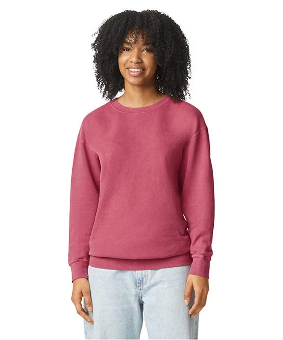 Women's color - block hoodie combining bold hues for a fashion - forward statement1466CC - Comfort Colors Unisex Lighweight Cotton Crewneck Sweatshirt | Crimson Women's color - block hoodie combining bold hues for a fashion - forward statement1466CC - Comfort Colors Unisex Lighweight Cotton Crewneck Sweatshirt | Crimson
