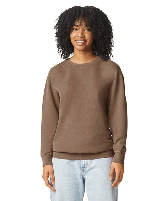 Women's sweatshirt with a mesh panel insert for breathability during workouts1466CC - Comfort Colors Unisex Lighweight Cotton Crewneck Sweatshirt | Espresso Women's sweatshirt with a mesh panel insert for breathability during workouts1466CC - Comfort Colors Unisex Lighweight Cotton Crewneck Sweatshirt | Espresso