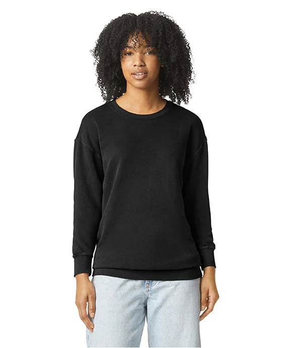 Women's crew - neck sweatshirt in a heather gray shade for a classic and versatile option1466CC - Comfort Colors Unisex Lighweight Cotton Crewneck Sweatshirt Women's crew - neck sweatshirt in a heather gray shade for a classic and versatile option1466CC - Comfort Colors Unisex Lighweight Cotton Crewneck Sweatshirt