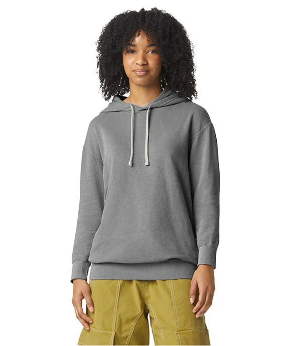 Women's tie - front hoodie in a lightweight fabric for summer layering1467CC - Comfort Colors Unisex Lighweight Cotton Hooded Sweatshirt | Grey Women's tie - front hoodie in a lightweight fabric for summer layering1467CC - Comfort Colors Unisex Lighweight Cotton Hooded Sweatshirt | Grey