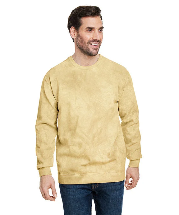Women's tie - dye hoodie in bright colors for a retro and eye - catching style1545CC - Comfort Colors Adult Color Blast Crewneck Sweatshirt | Citrine Women's tie - dye hoodie in bright colors for a retro and eye - catching style1545CC - Comfort Colors Adult Color Blast Crewneck Sweatshirt | Citrine