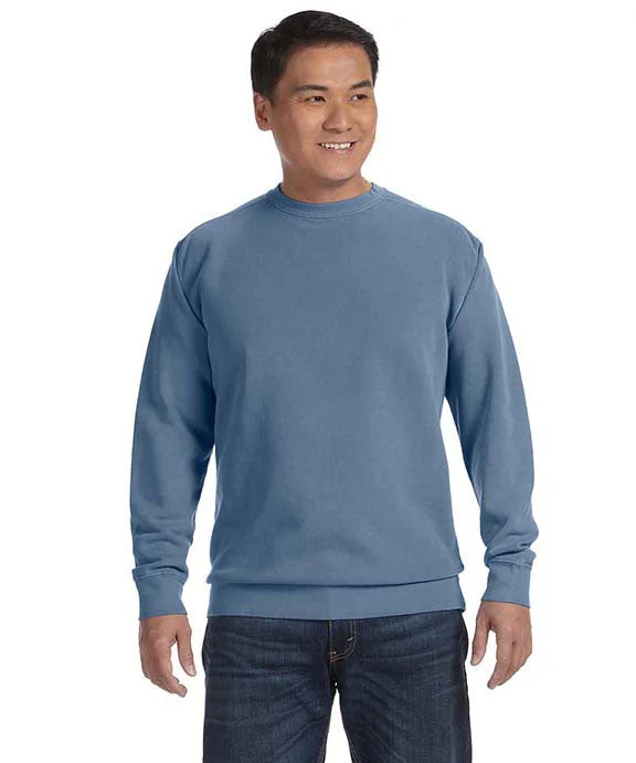 Women's cropped sweatshirt with a slogan graphic for a fun and expressive look1566 - Comfort Colors Adult Crewneck Sweatshirt | Blue Jean Women's cropped sweatshirt with a slogan graphic for a fun and expressive look1566 - Comfort Colors Adult Crewneck Sweatshirt | Blue Jean