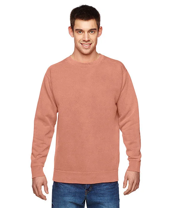 Women's color - block hoodie combining bold hues for a fashion - forward statement1566 - Comfort Colors Adult Crewneck Sweatshirt | Terracota Women's color - block hoodie combining bold hues for a fashion - forward statement1566 - Comfort Colors Adult Crewneck Sweatshirt | Terracota