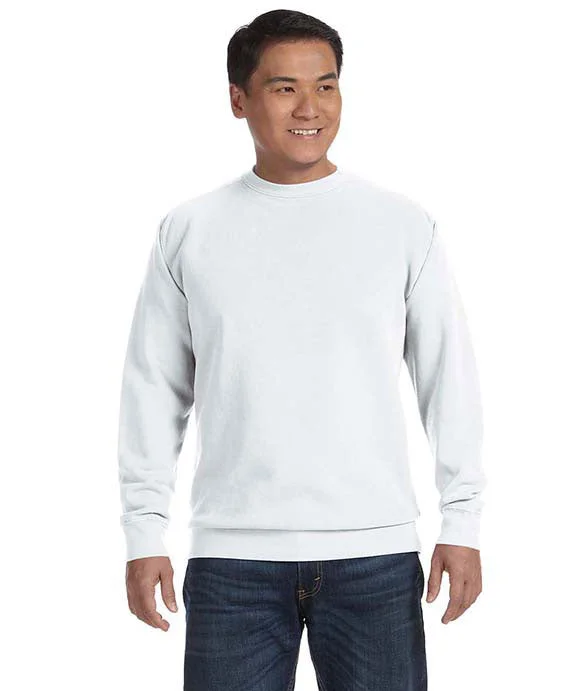 Women's quarter - zip sweatshirt made of organic cotton for eco - conscious fashion1566 - Comfort Colors Adult Crewneck Sweatshirt | White Women's quarter - zip sweatshirt made of organic cotton for eco - conscious fashion1566 - Comfort Colors Adult Crewneck Sweatshirt | White