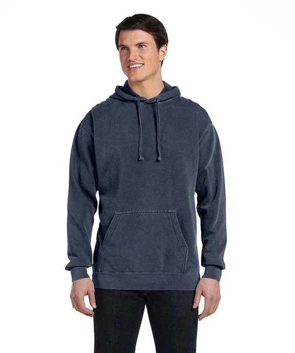 Women's long - sleeve cropped sweatshirt with ribbed cuffs for a snug fit1567 - Comfort Colors Adult Hooded Sweatshirt | Denim